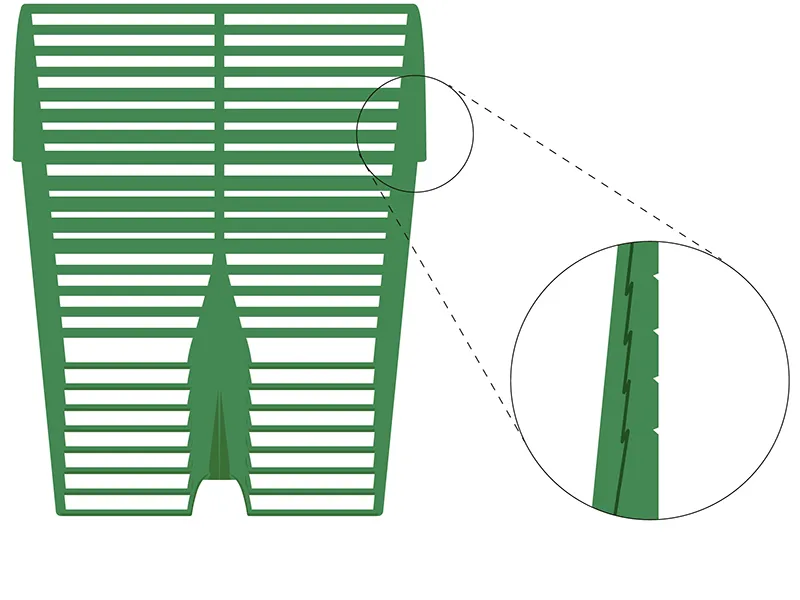 Excellent stacking properties